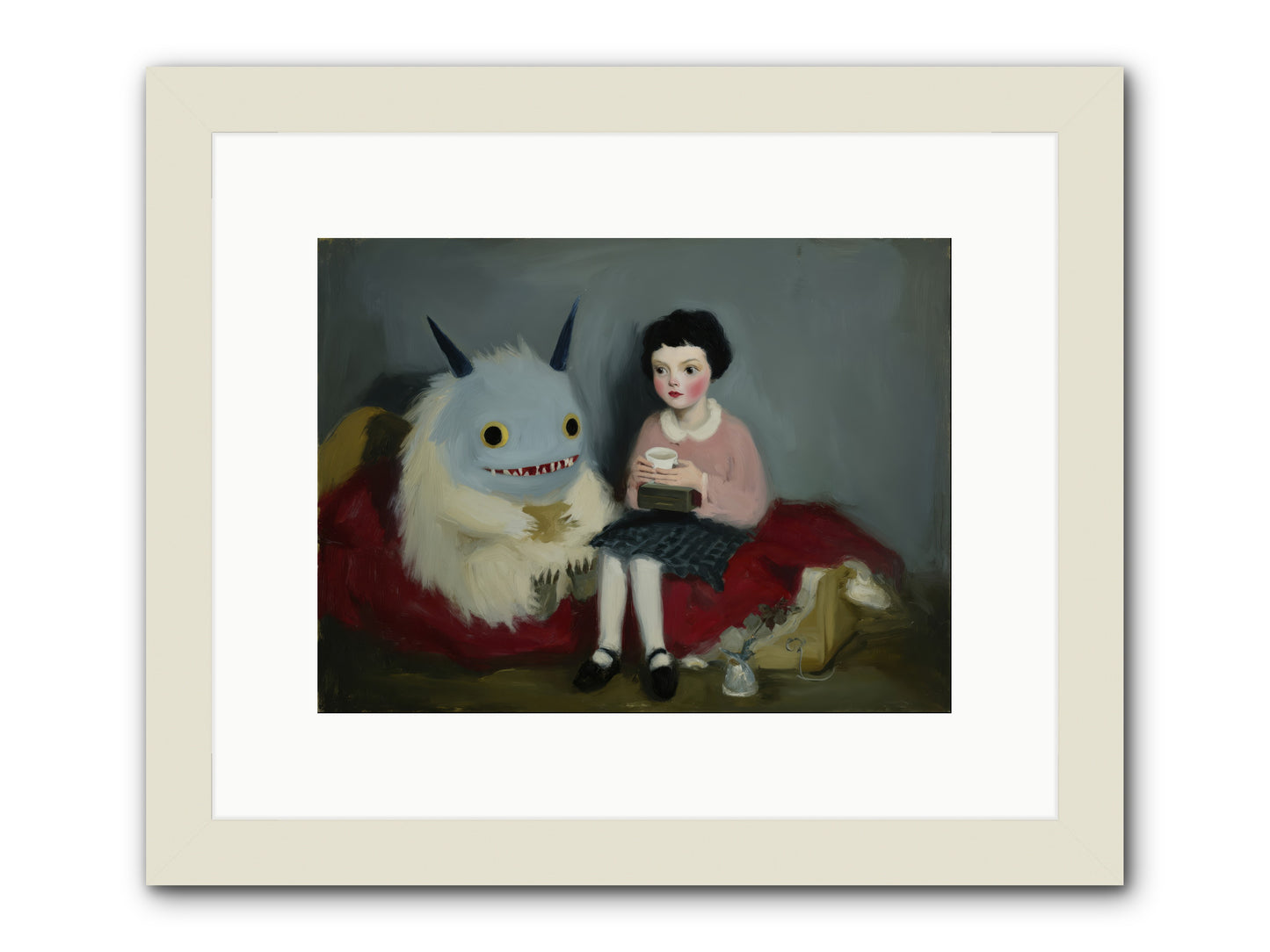 The Hour of Sweet Mischief -- Framed Print - White 12x9