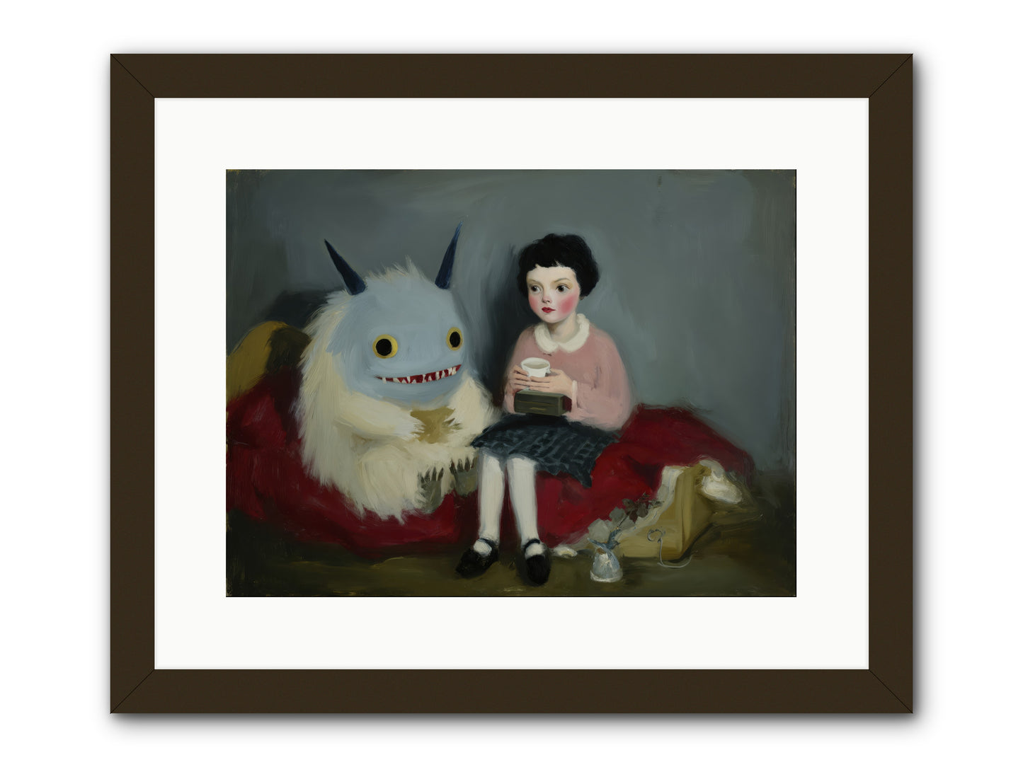 The Hour of Sweet Mischief -- Framed Print - Black 16x12