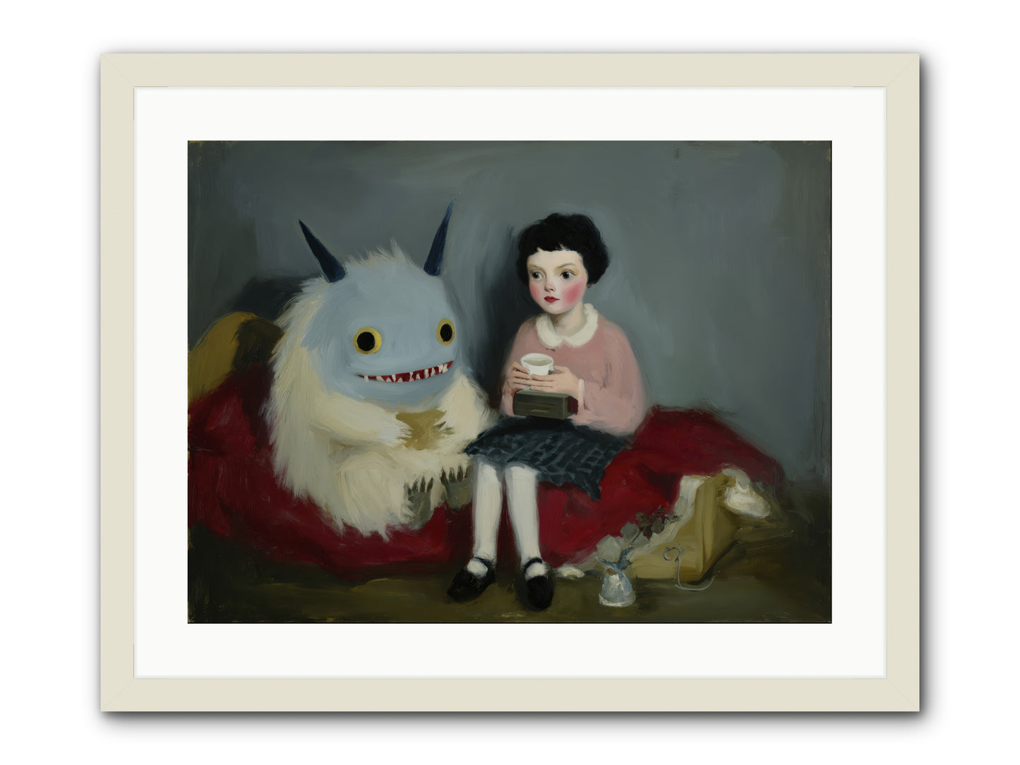 The Hour of Sweet Mischief -- Framed Print - White 24x18
