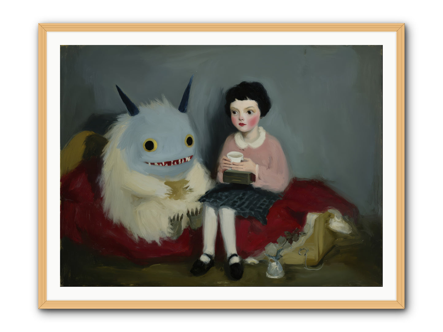 The Hour of Sweet Mischief -- Framed Print - Natural 48x36
