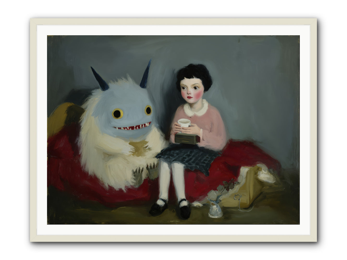 The Hour of Sweet Mischief -- Framed Print - White 48x36