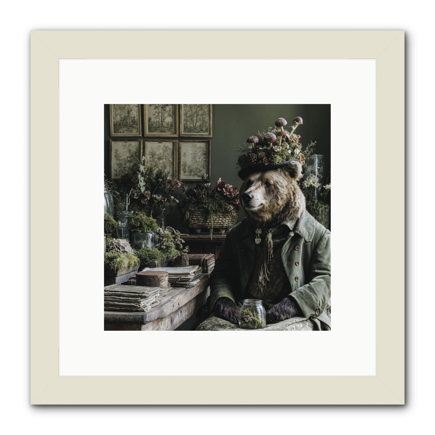 The Hour of Wild Honey -- Framed Print - White 10x10