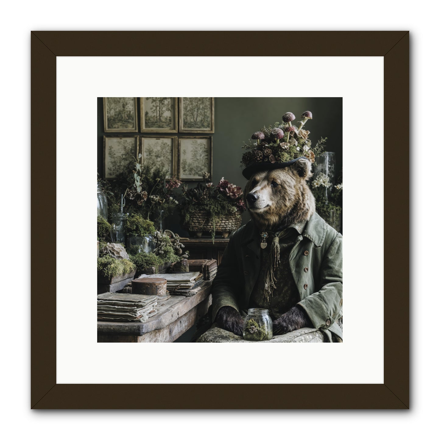 The Hour of Wild Honey -- Framed Print - Black 12x12