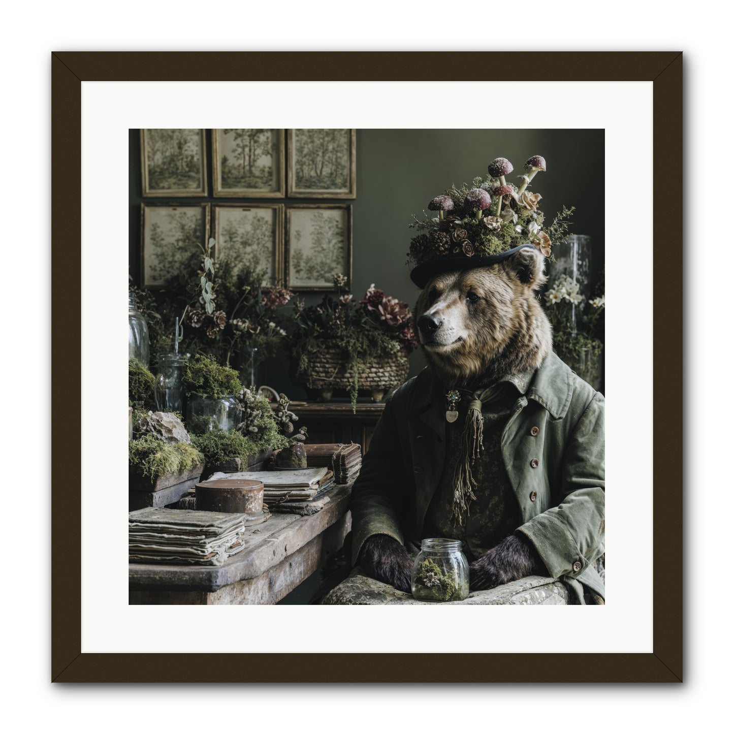 The Hour of Wild Honey -- Framed Print - Black 20x20