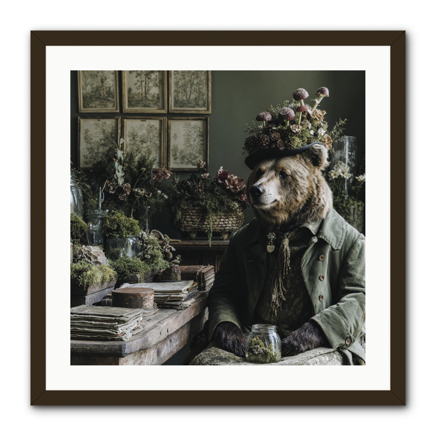 The Hour of Wild Honey -- Framed Print - Black 24x24