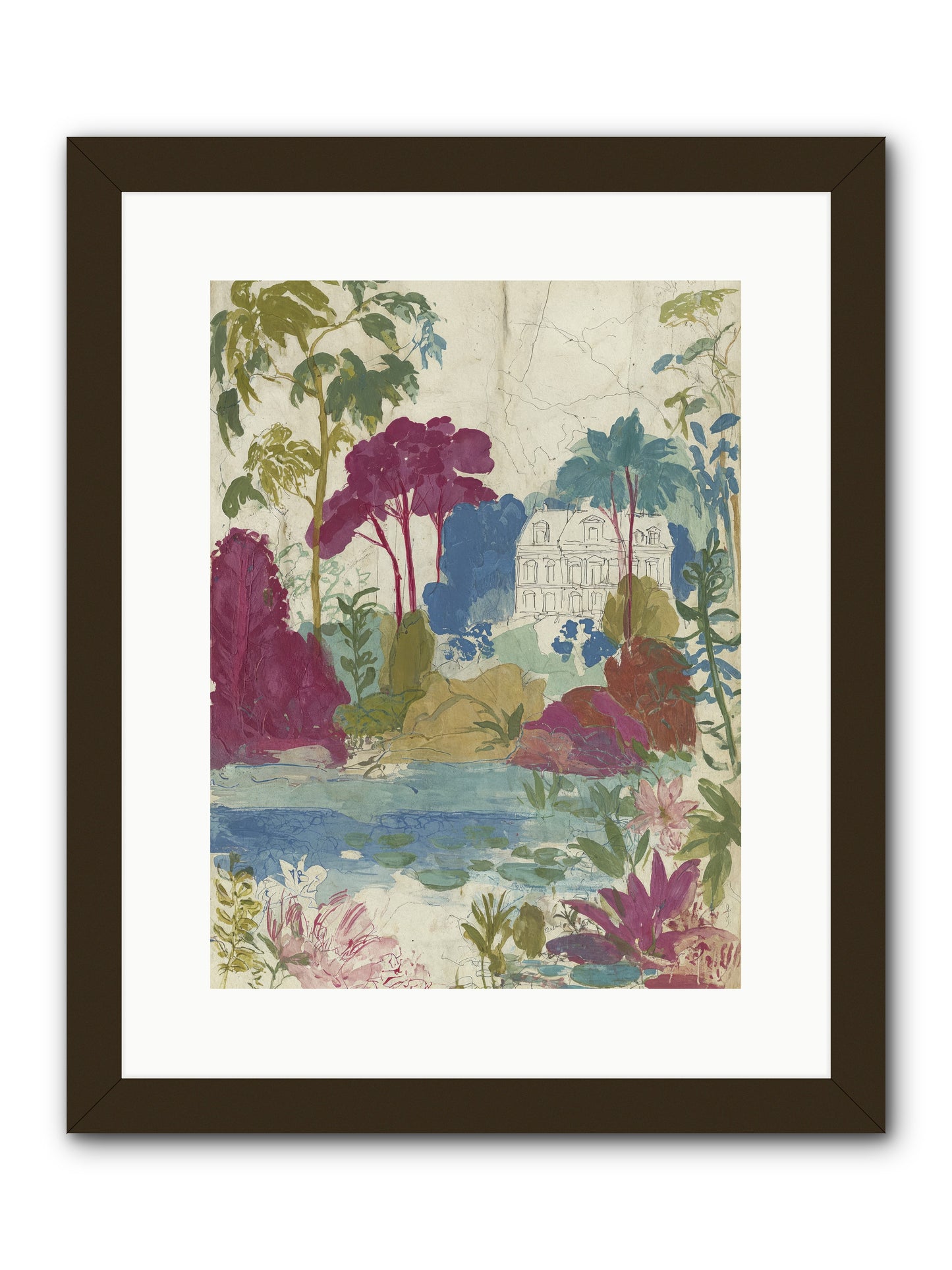 The House Sketched Itself In -- Framed Print - Black 12x16