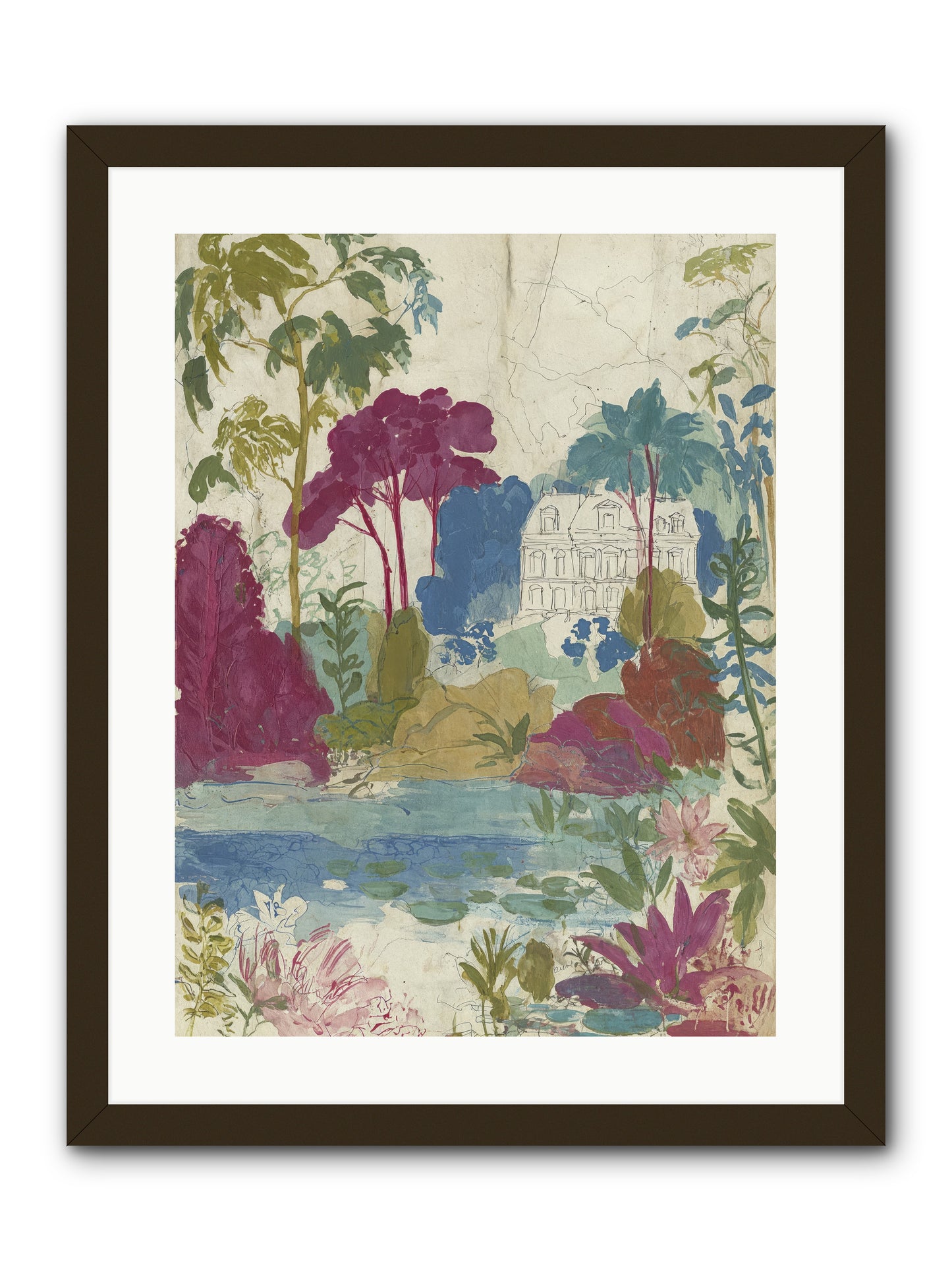 The House Sketched Itself In -- Framed Print - Black 18x24