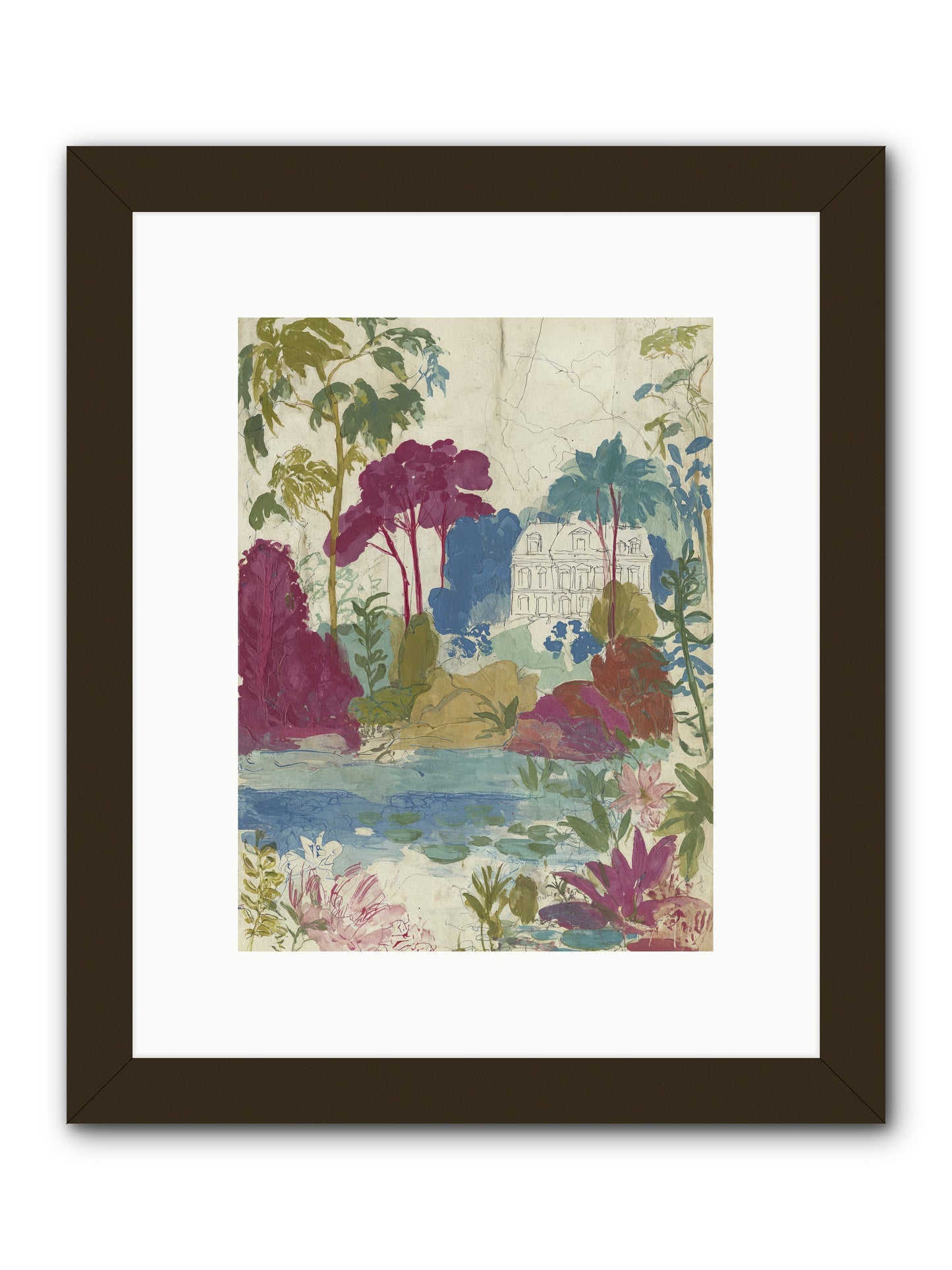 The House Sketched Itself In -- Framed Print - Black 9x12