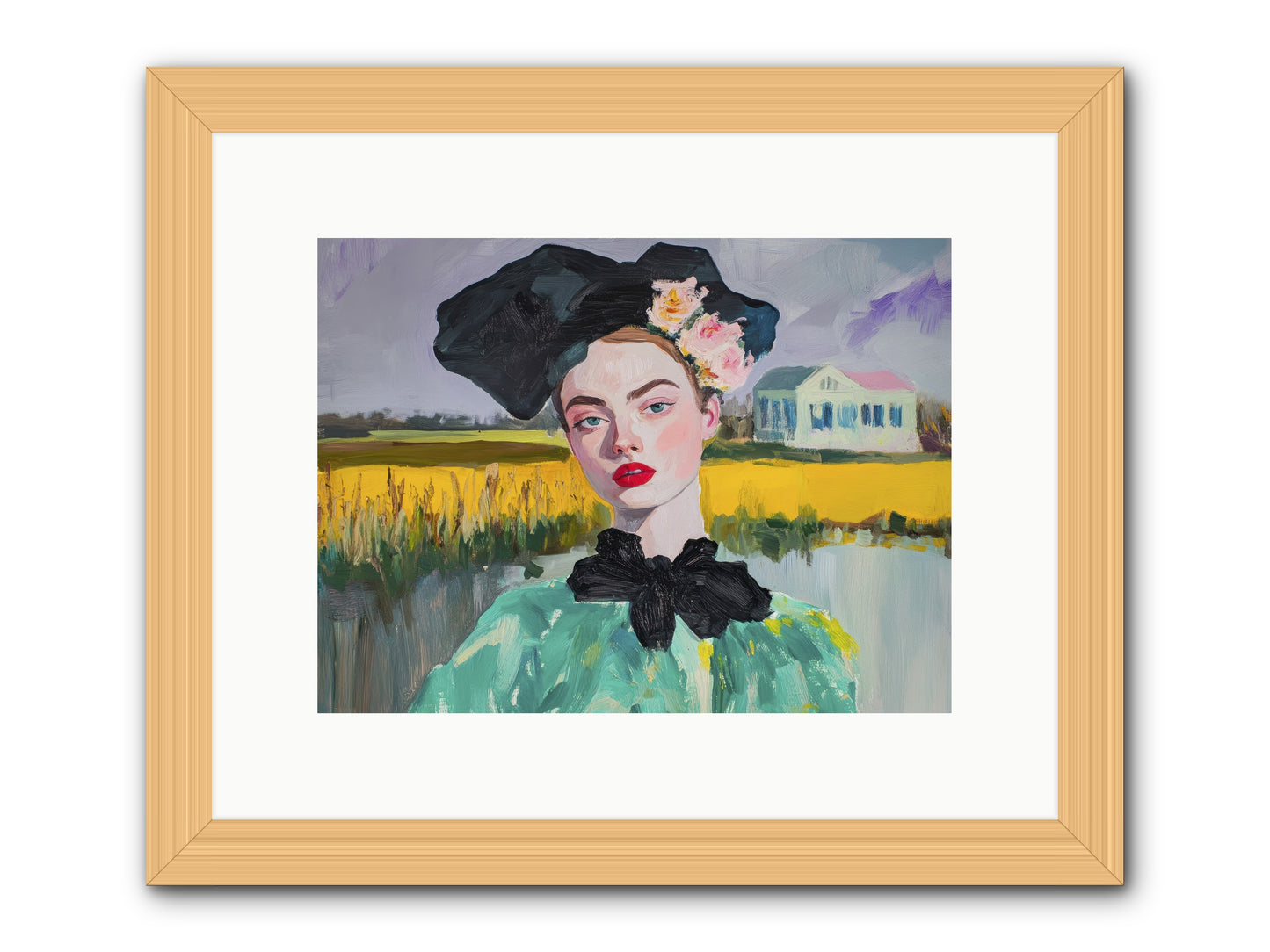 The House That Waited -- Framed Print - Natural 12x9