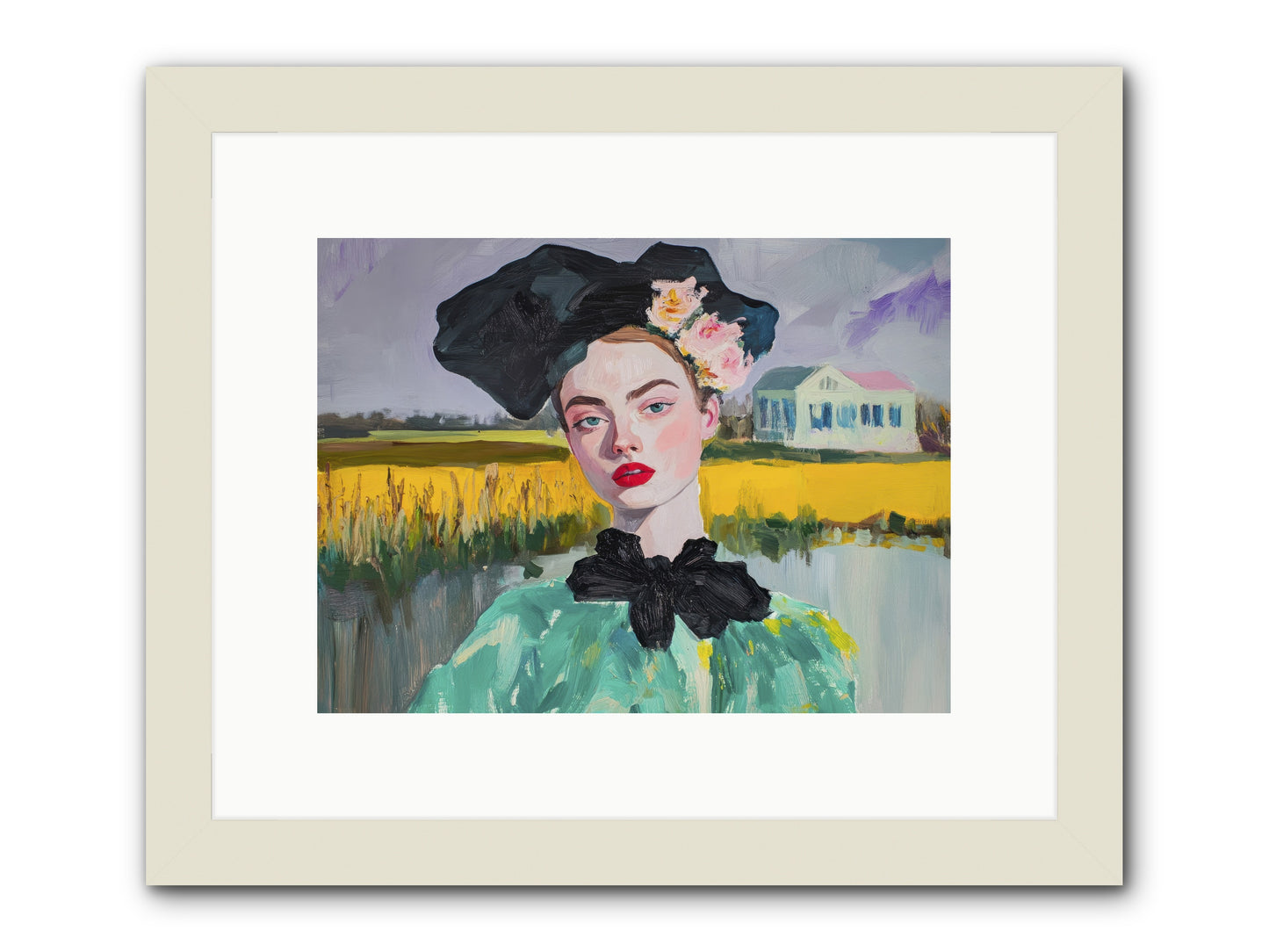 The House That Waited -- Framed Print - White 12x9