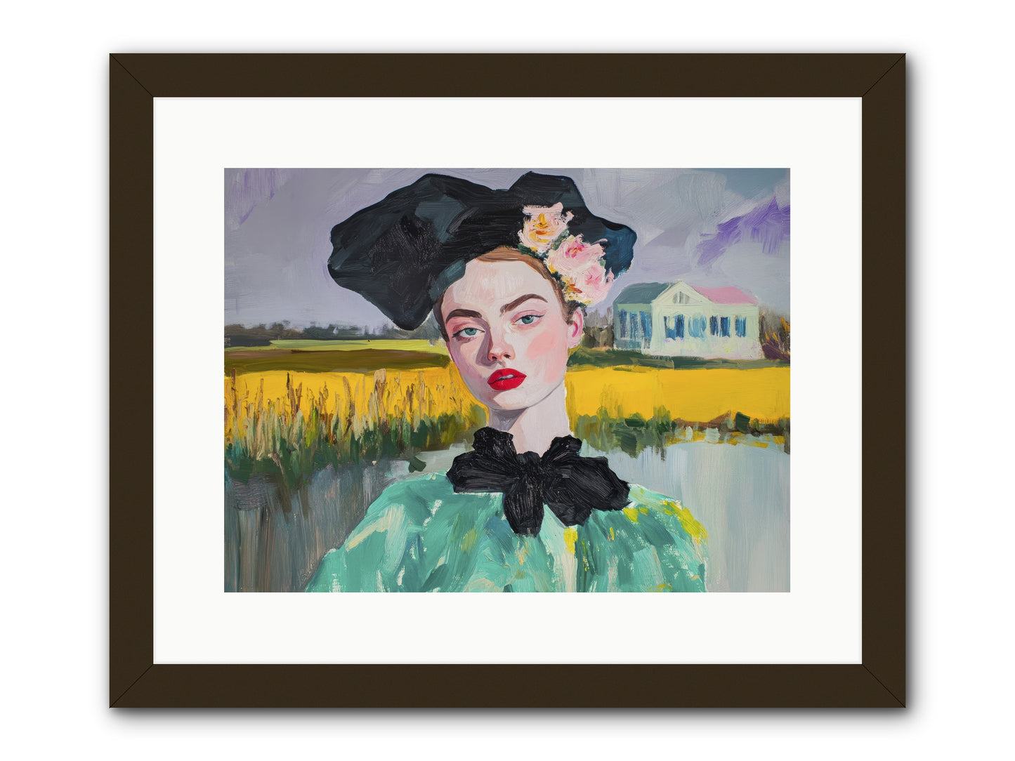The House That Waited -- Framed Print - Black 16x12