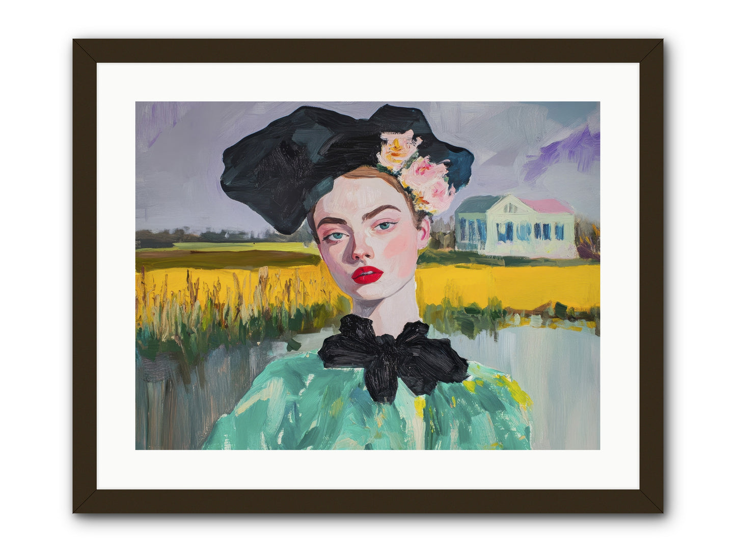 The House That Waited -- Framed Print - Black 24x18