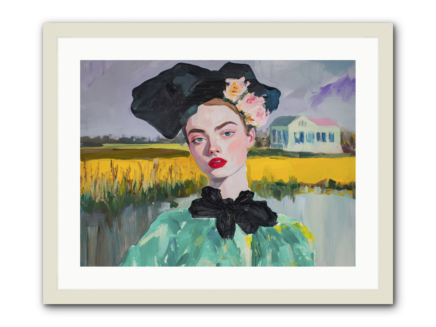 The House That Waited -- Framed Print - White 24x18