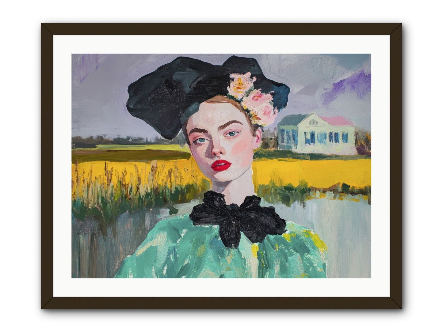 The House That Waited -- Framed Print - Black 32x24
