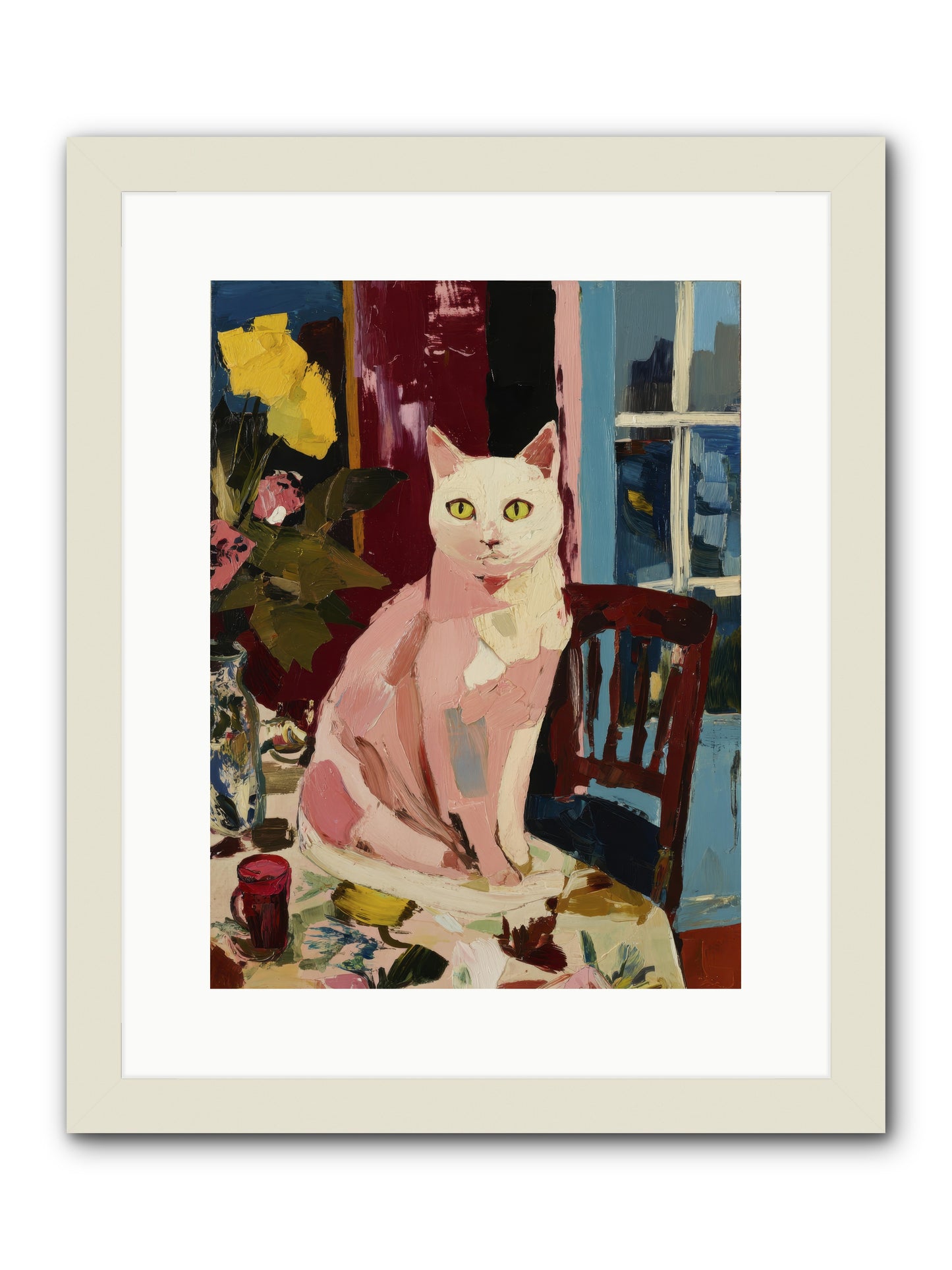 The Household Queen -- Framed Print - White 12x16