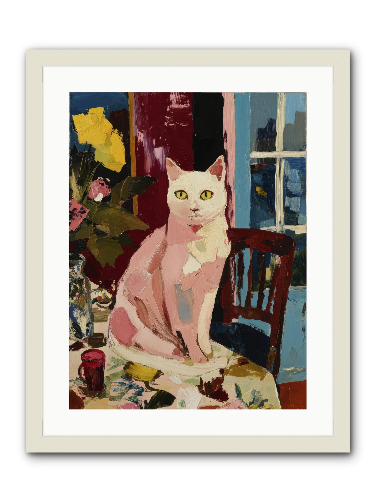 The Household Queen -- Framed Print - White 18x24