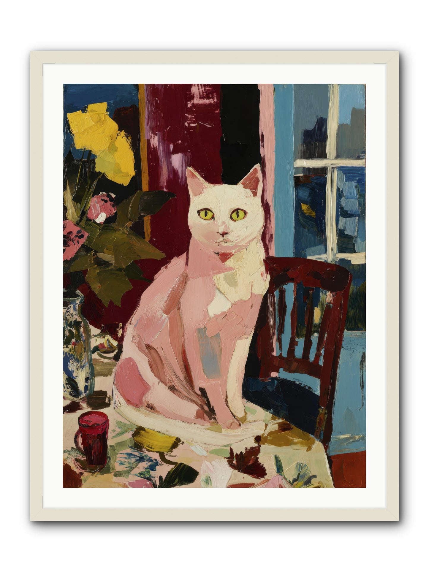 The Household Queen -- Framed Print - White 30x40