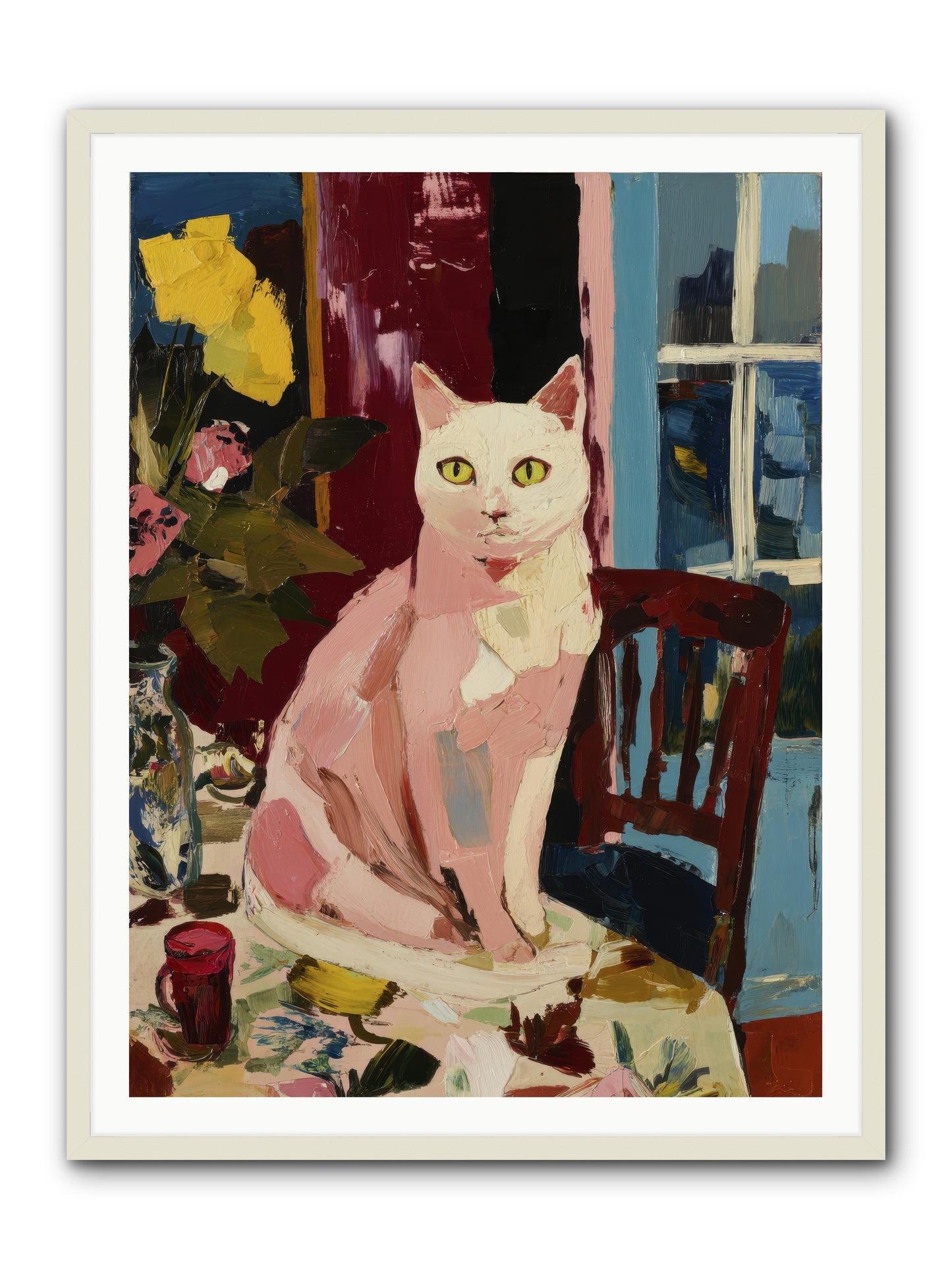 The Household Queen -- Framed Print - White 36x48