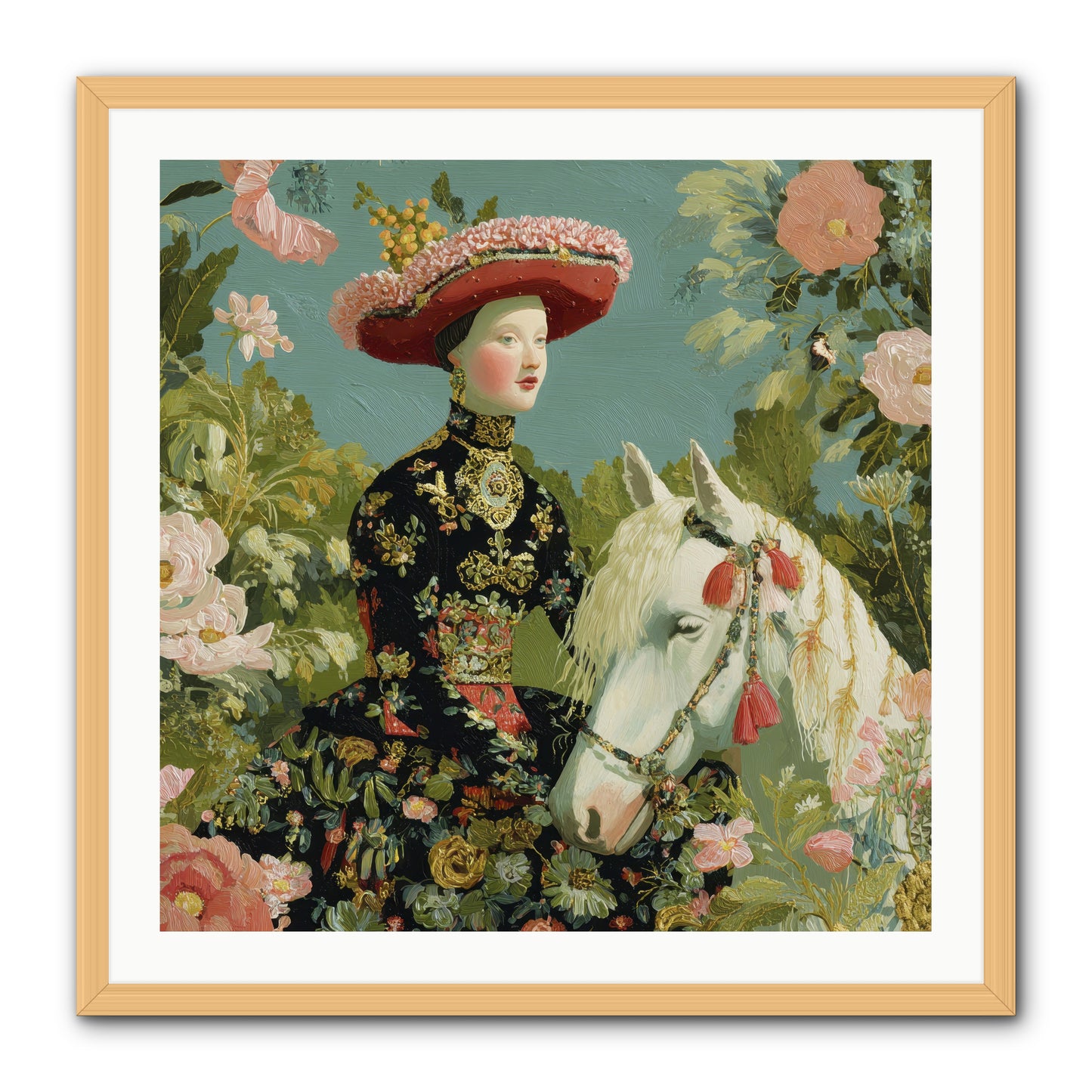 The Impossible Blue Hour -- Framed Print - Natural 30x30