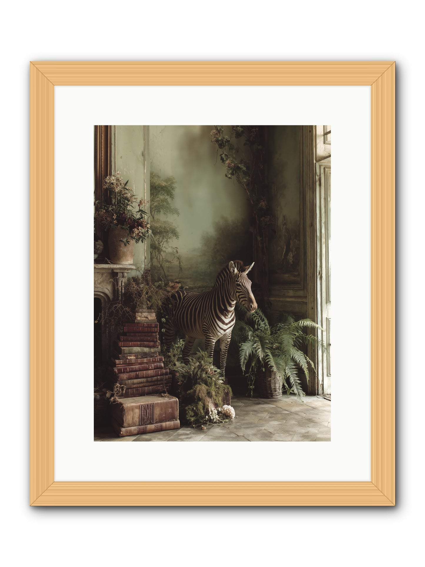 The Impossible Poise -- Framed Print - Natural 12x16
