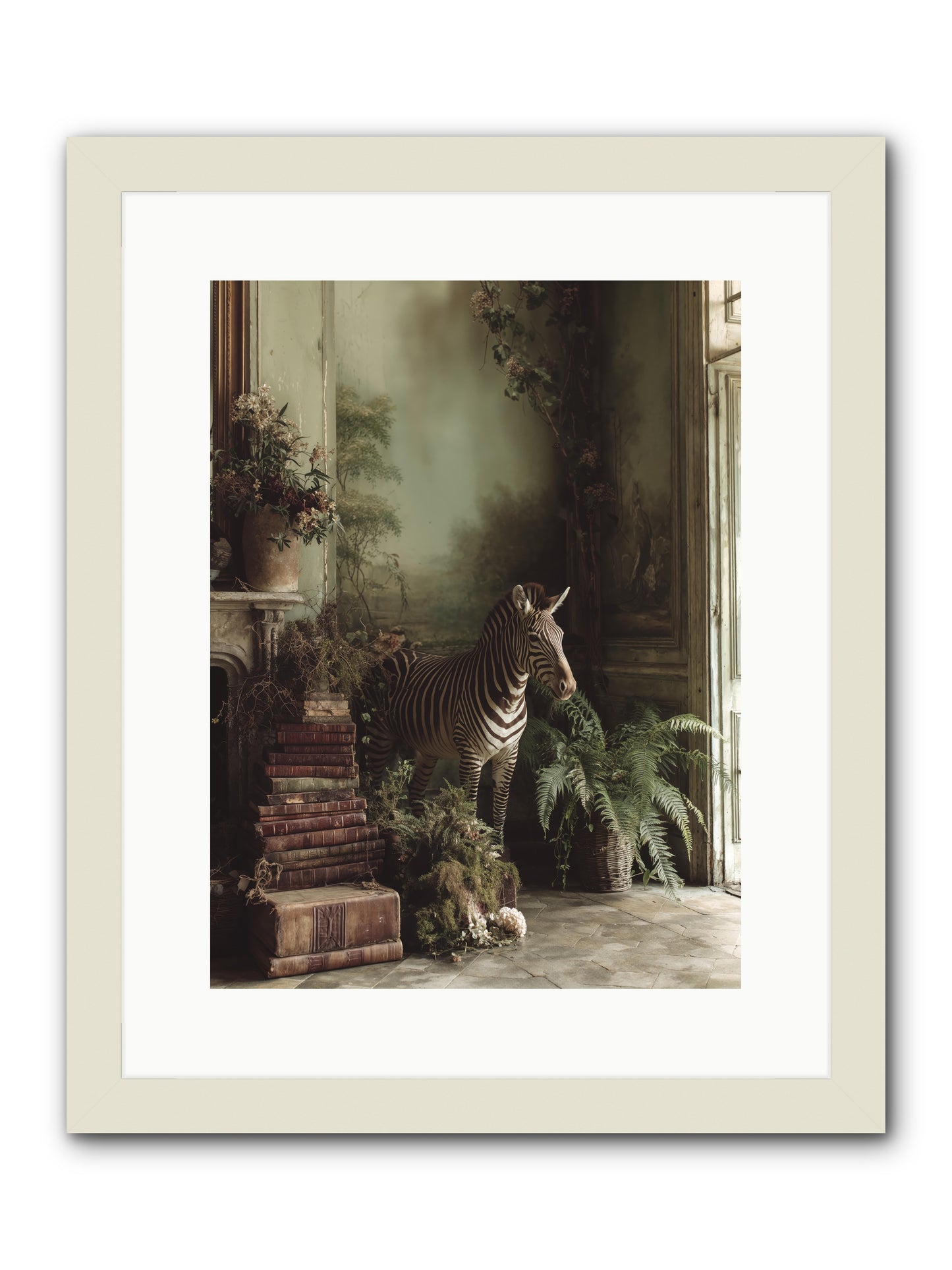 The Impossible Poise -- Framed Print - White 12x16