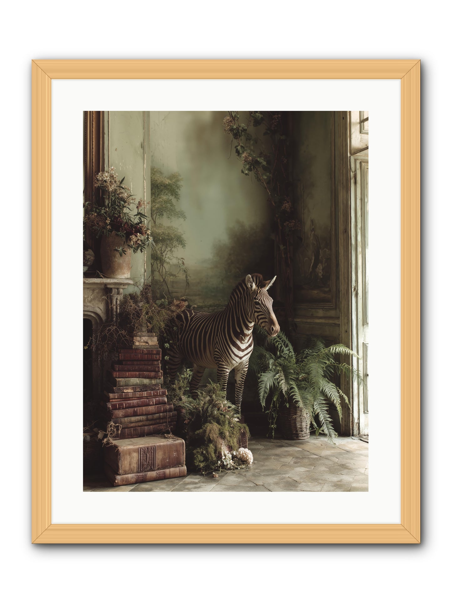 The Impossible Poise -- Framed Print - Natural 18x24