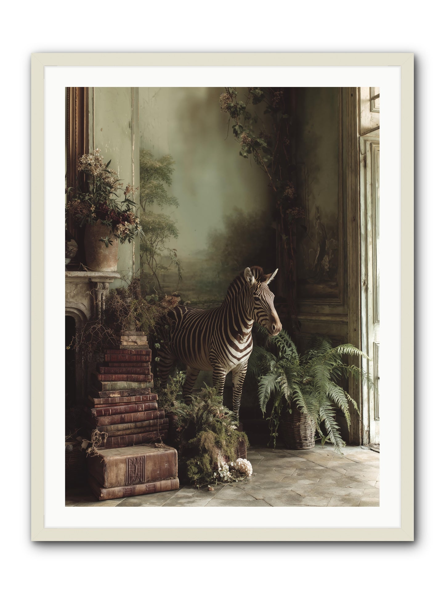 The Impossible Poise -- Framed Print - White 30x40