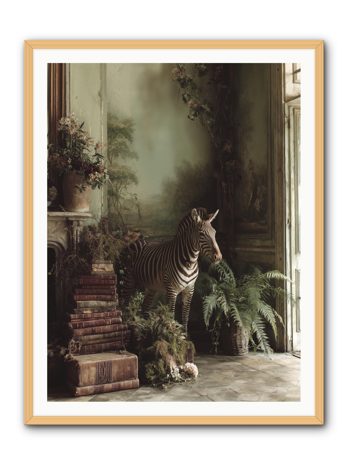 The Impossible Poise -- Framed Print - Natural 36x48