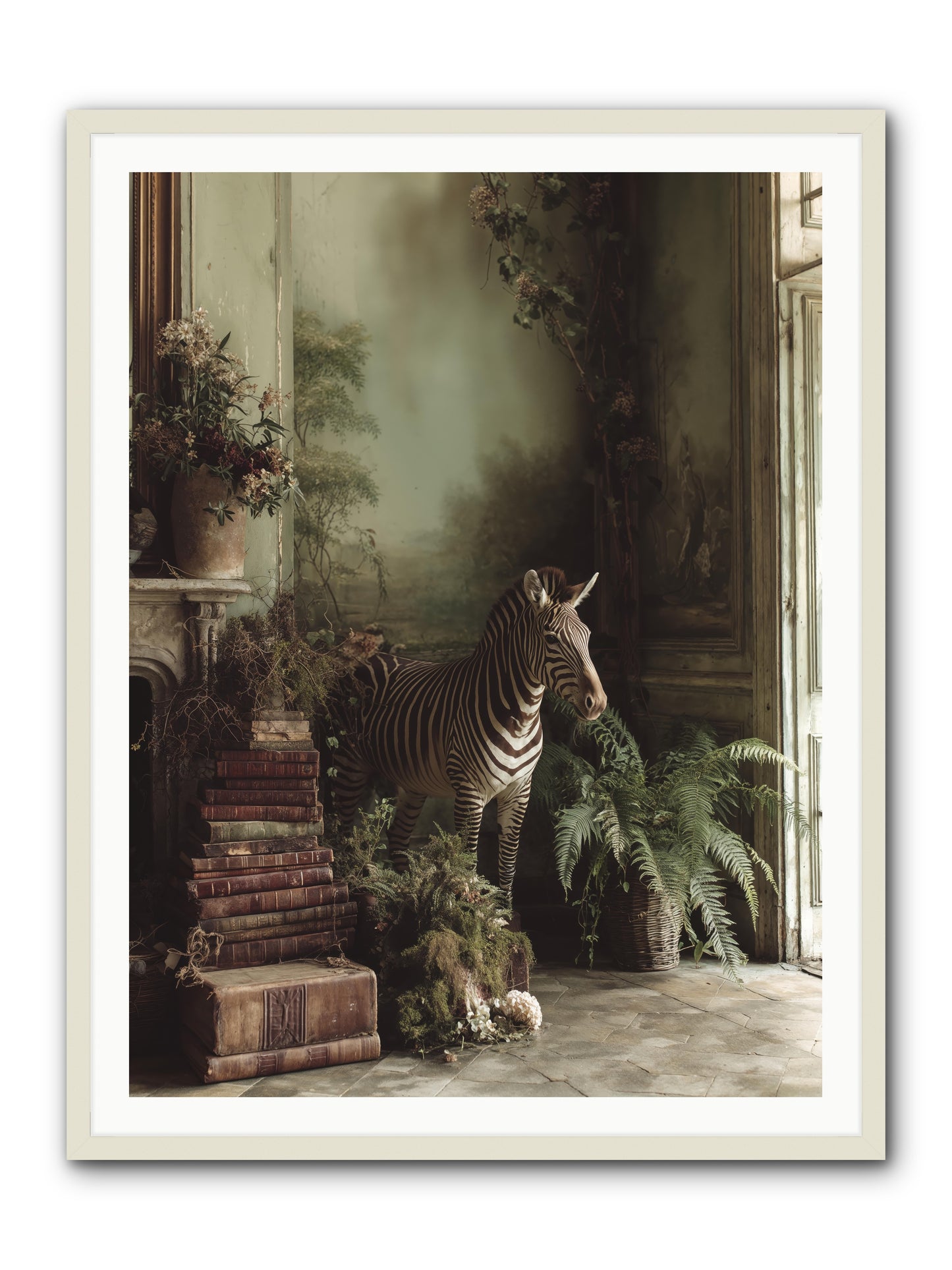 The Impossible Poise -- Framed Print - White 36x48