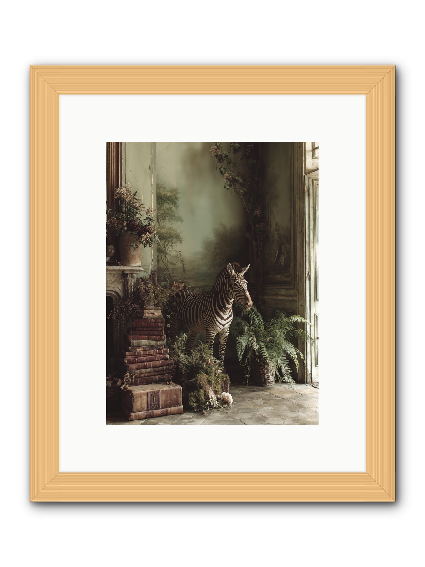 The Impossible Poise -- Framed Print - Natural 9x12