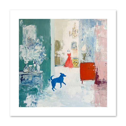 The Indigo Hound -- Paper Print 10x10