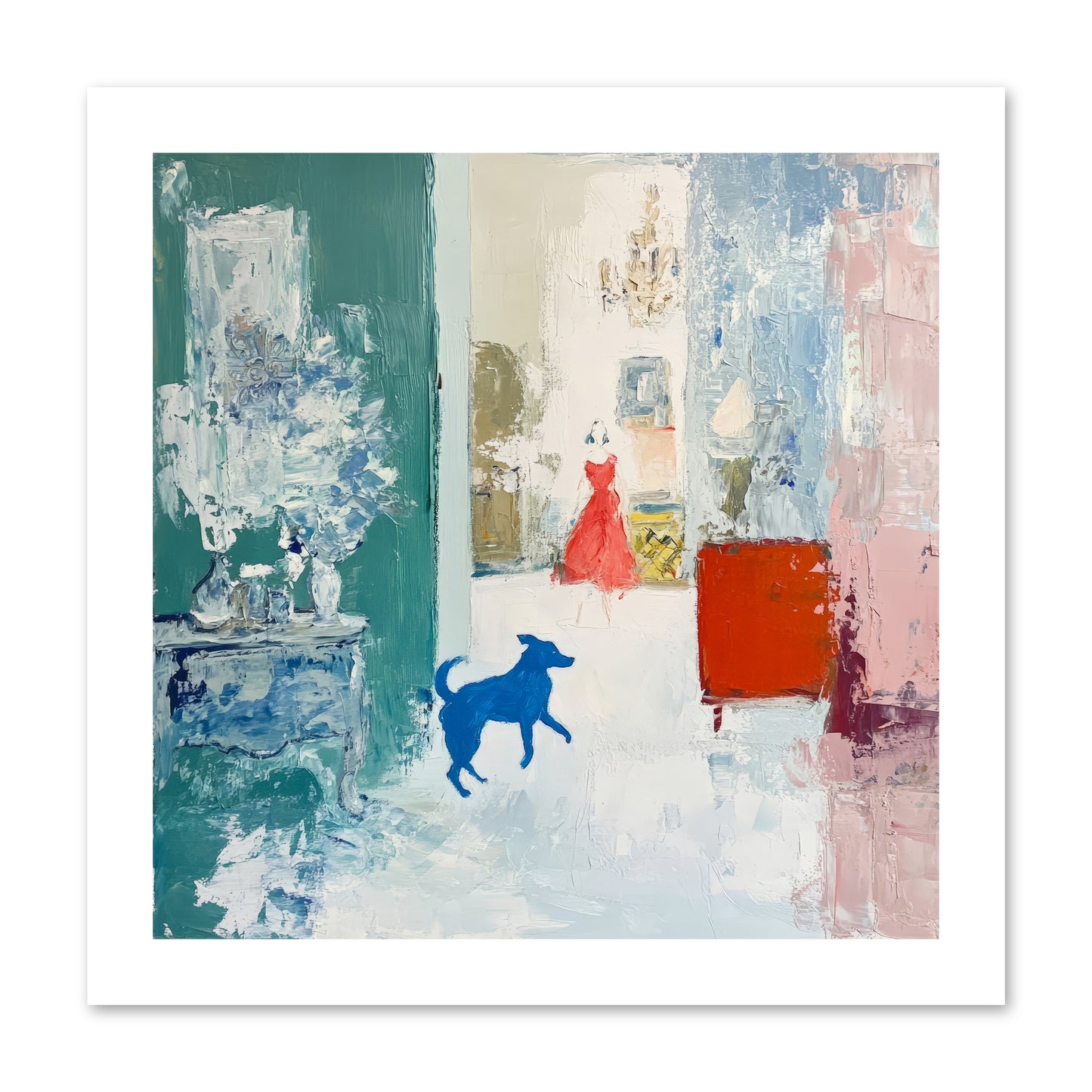 The Indigo Hound -- Paper Print 12x12