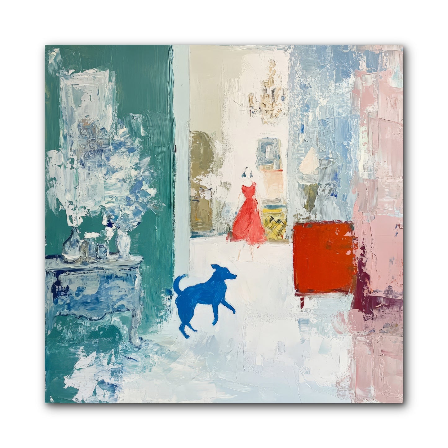 The Indigo Hound -- Wrapped Canvas 10x10