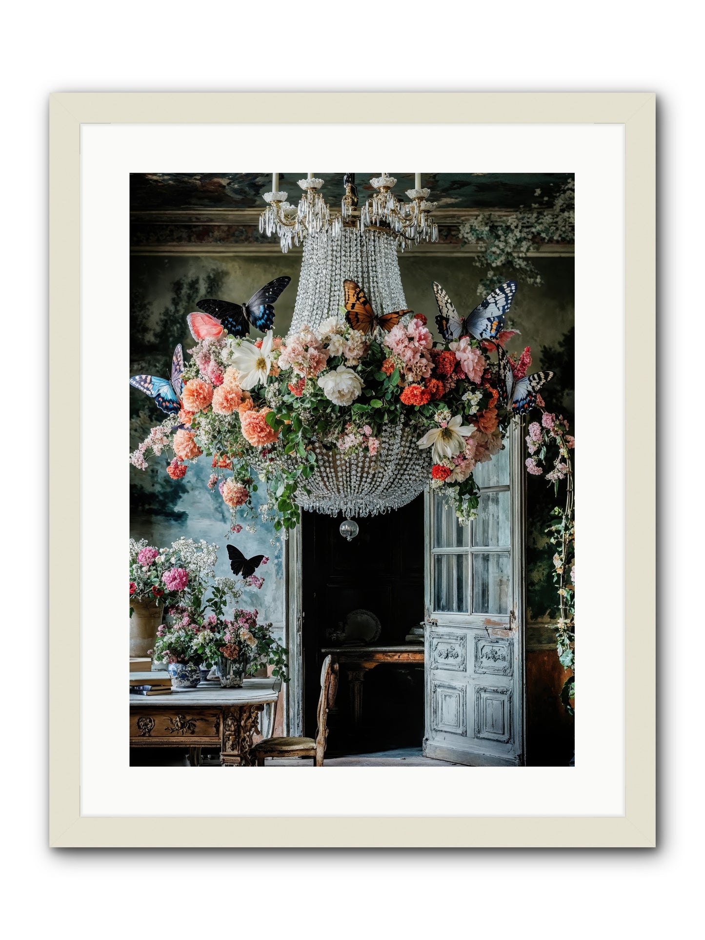 The Indoor Migration -- Framed Print - White 18x24