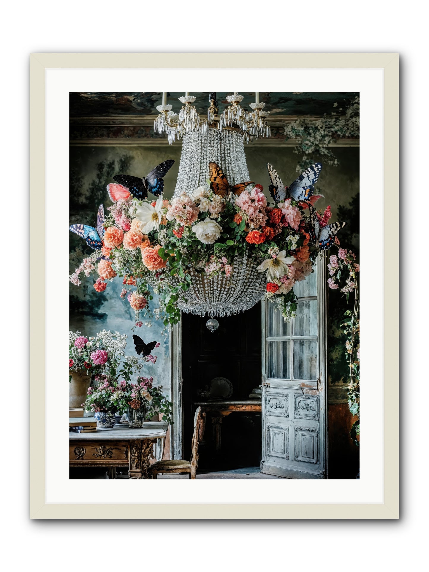 The Indoor Migration -- Framed Print - White 24x32
