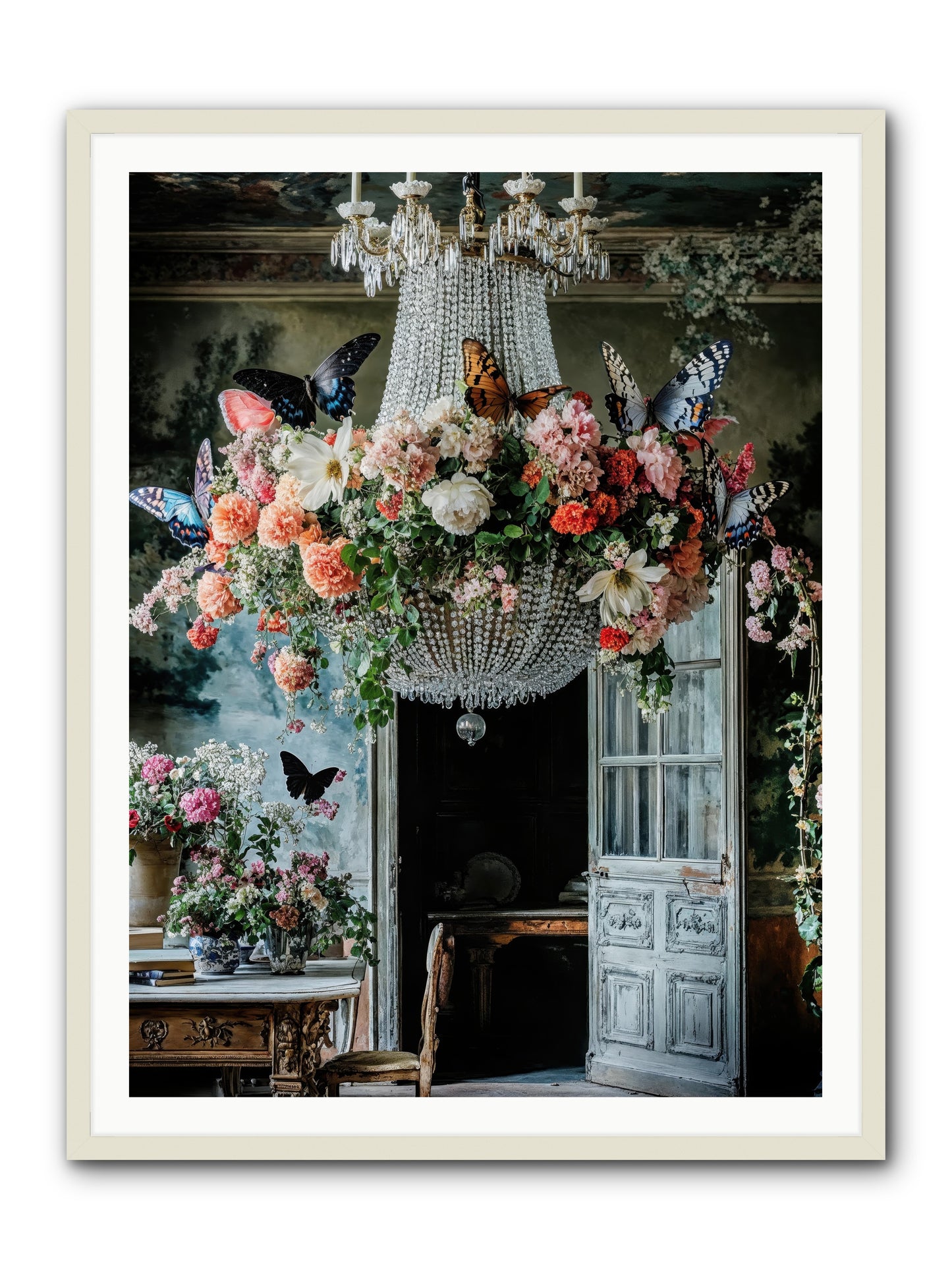 The Indoor Migration -- Framed Print - White 36x48