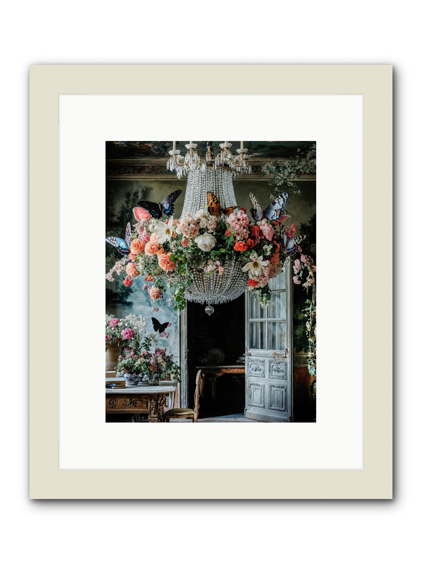 The Indoor Migration -- Framed Print - White 9x12