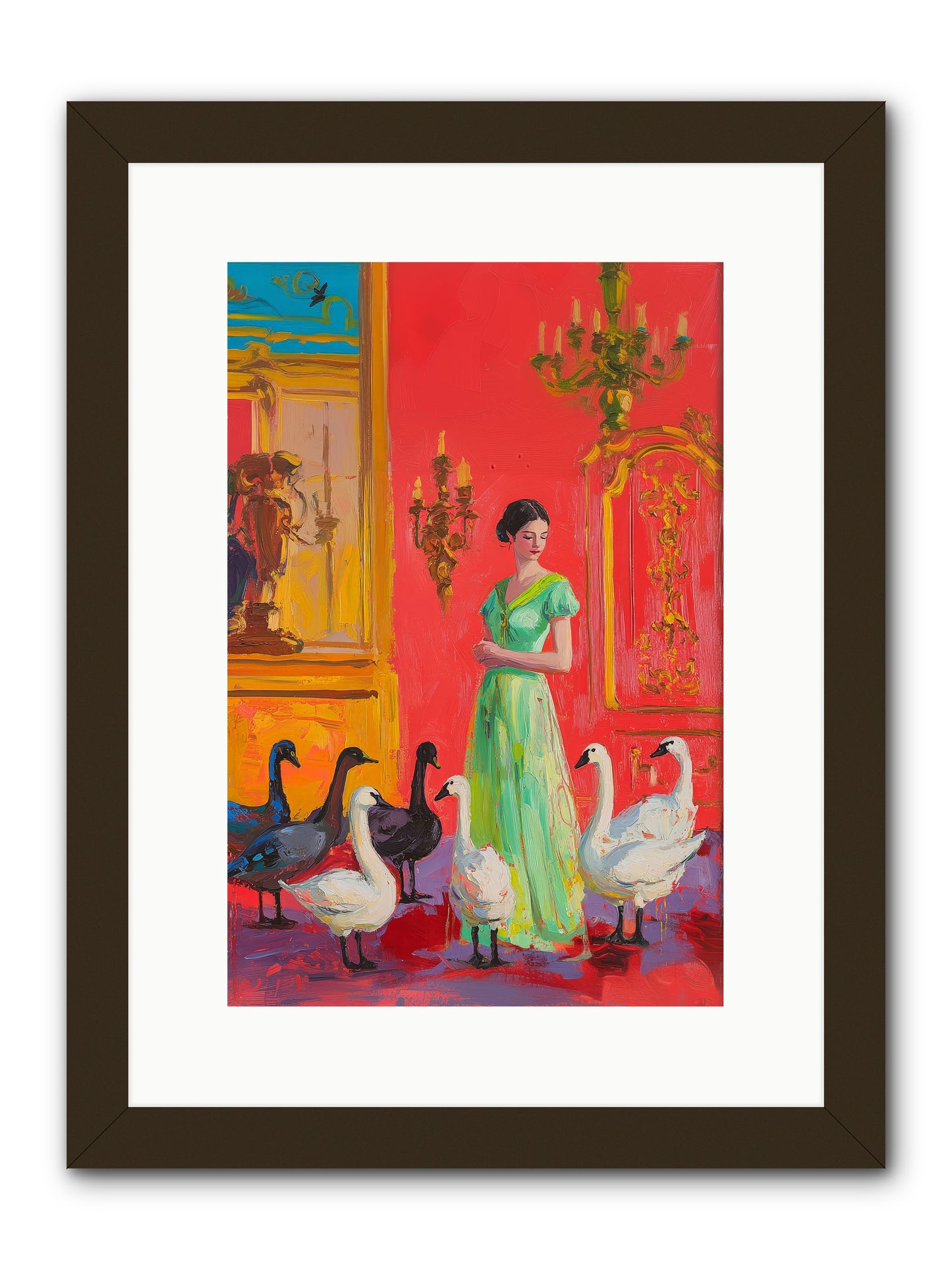 The Lake Keeper -- Framed Print - Black 10x15