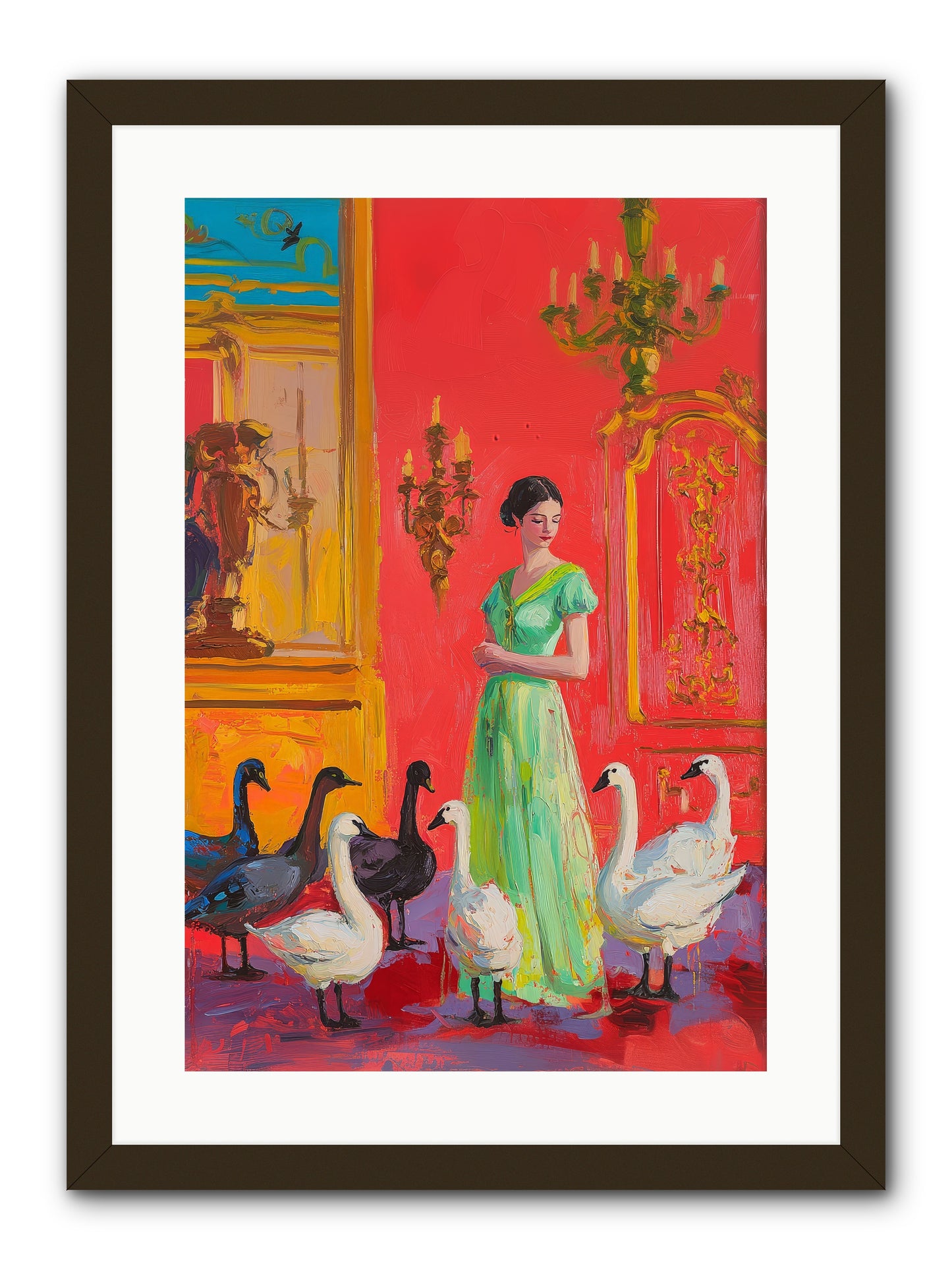 The Lake Keeper -- Framed Print - Black 16x24