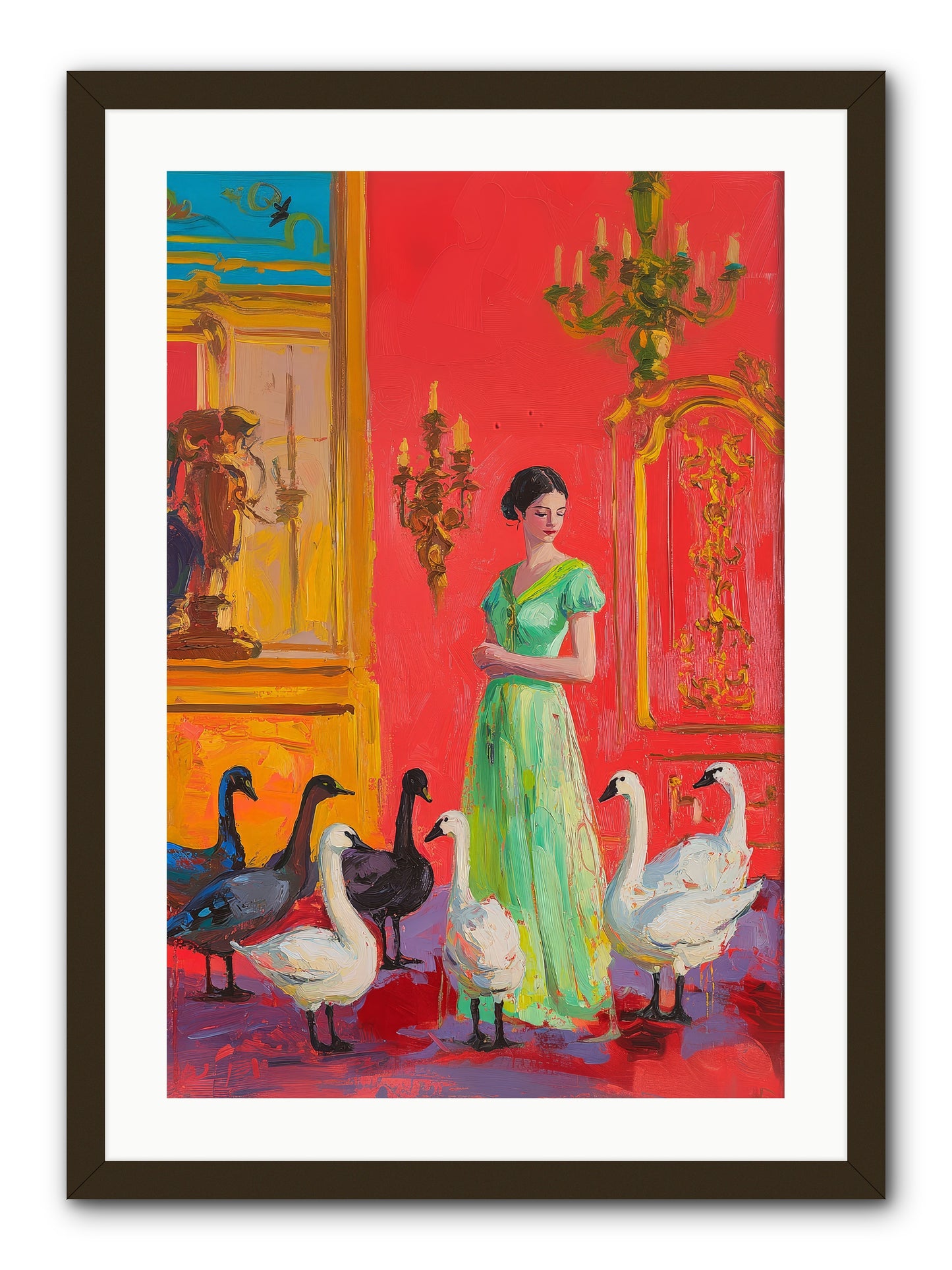 The Lake Keeper -- Framed Print - Black 20x30