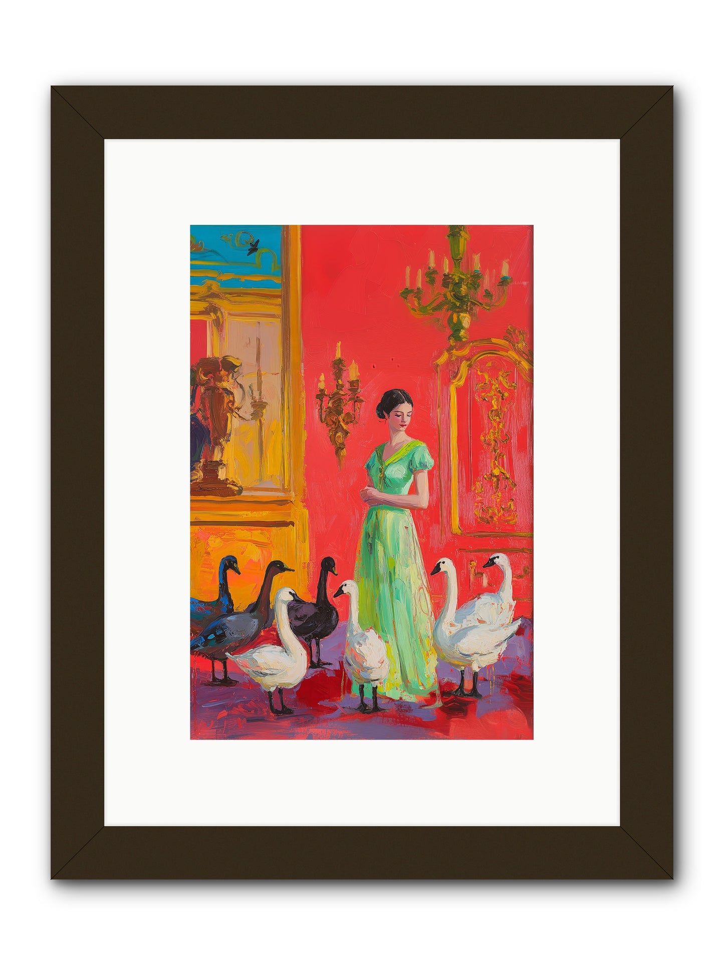 The Lake Keeper -- Framed Print - Black 8x12