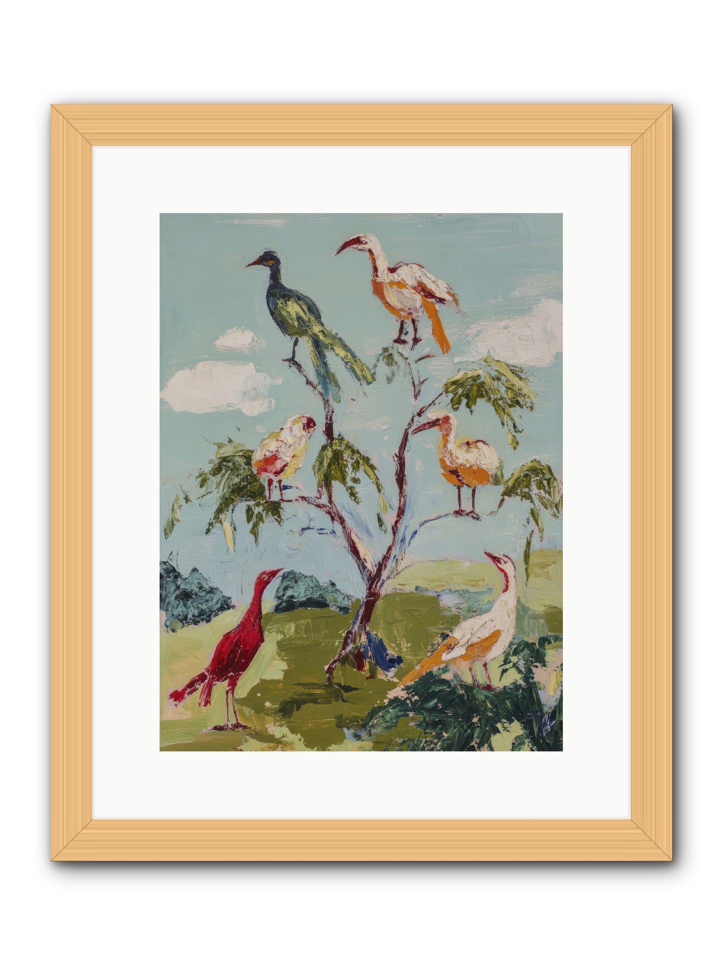 The Language Of Flight -- Framed Print - Natural 12x16