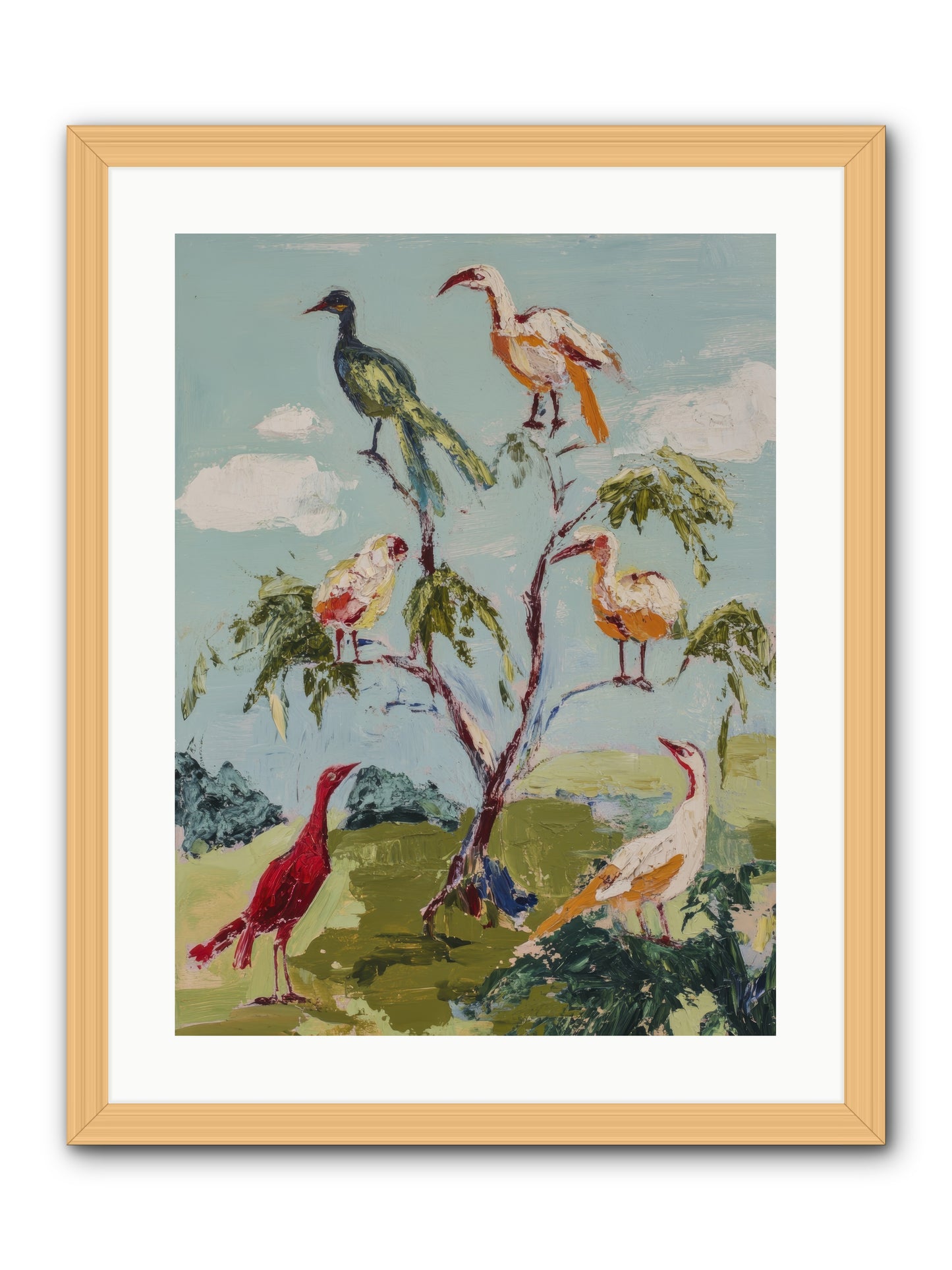 The Language Of Flight -- Framed Print - Natural 18x24