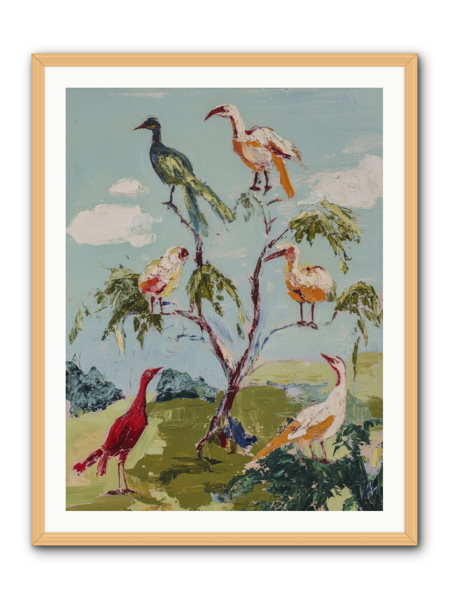 The Language Of Flight -- Framed Print - Natural 30x40