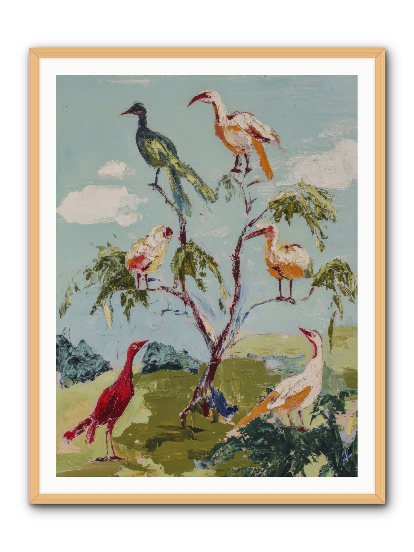 The Language Of Flight -- Framed Print - Natural 36x48