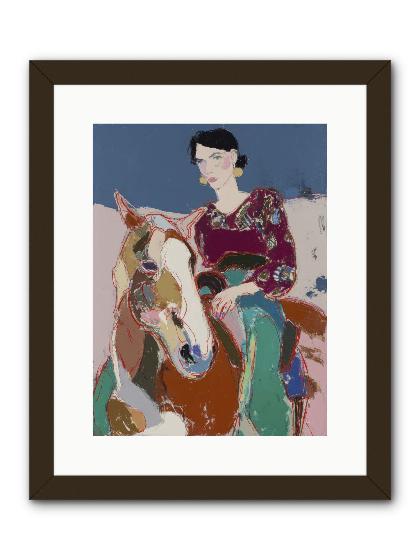 The Language of Hoofbeats -- Framed Print - Black 12x16