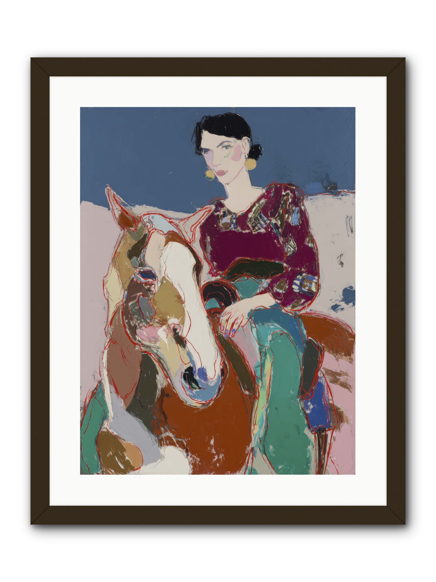 The Language of Hoofbeats -- Framed Print - Black 18x24