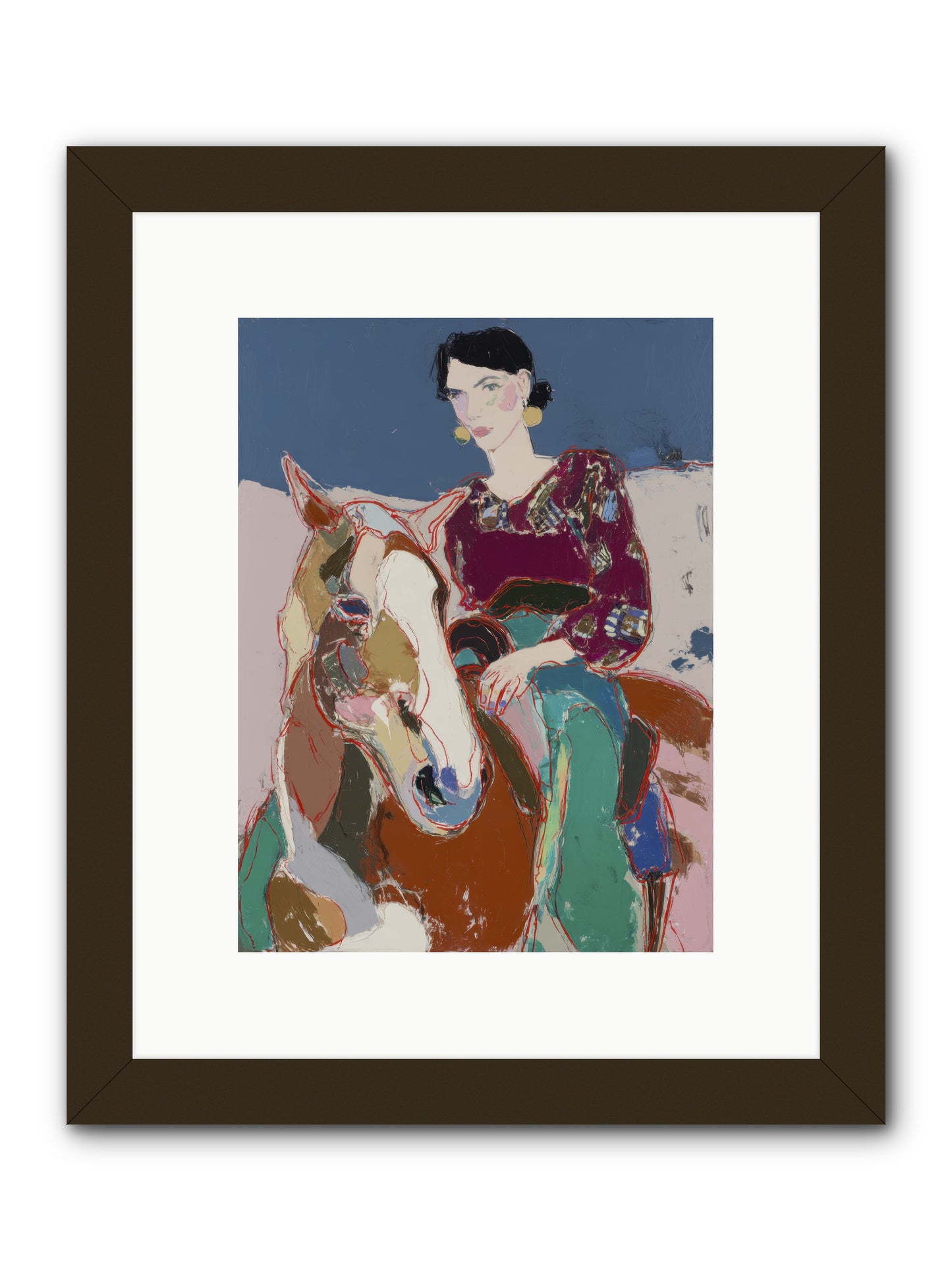 The Language of Hoofbeats -- Framed Print - Black 9x12