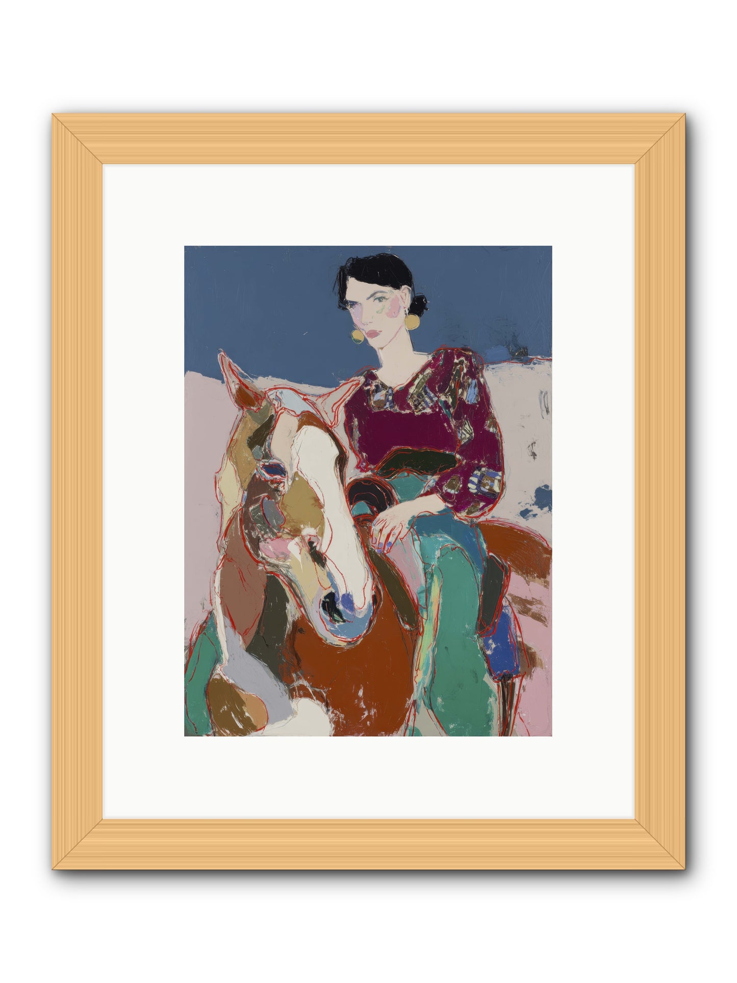 The Language of Hoofbeats -- Framed Print - Natural 9x12