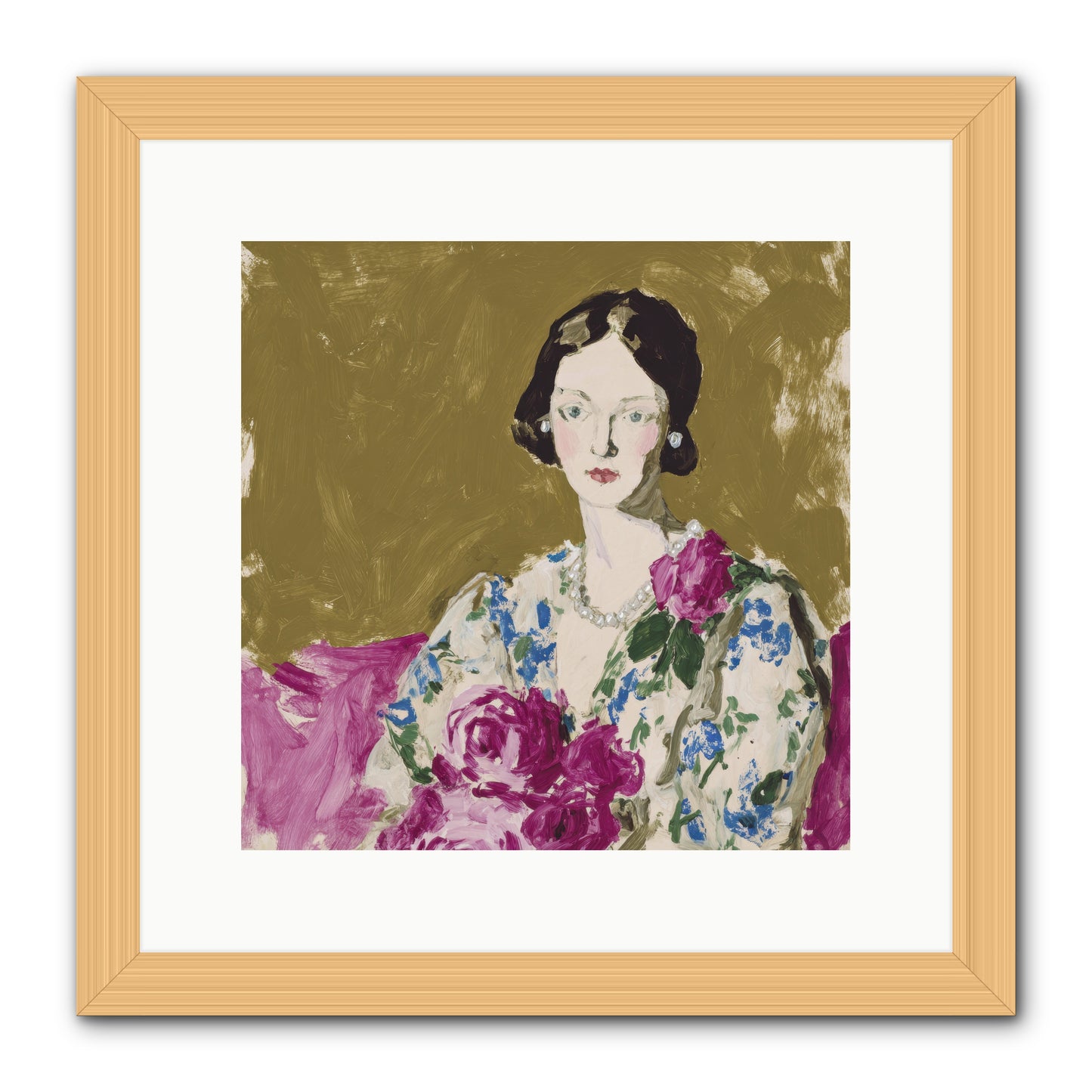 The Language of Stillness -- Framed Print - Natural 12x12